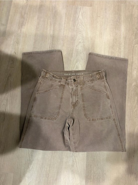 American Eagle Outfitters Denim - American Eagle Outfitters Taupe/Brown Straight-Leg Jeans Size 6